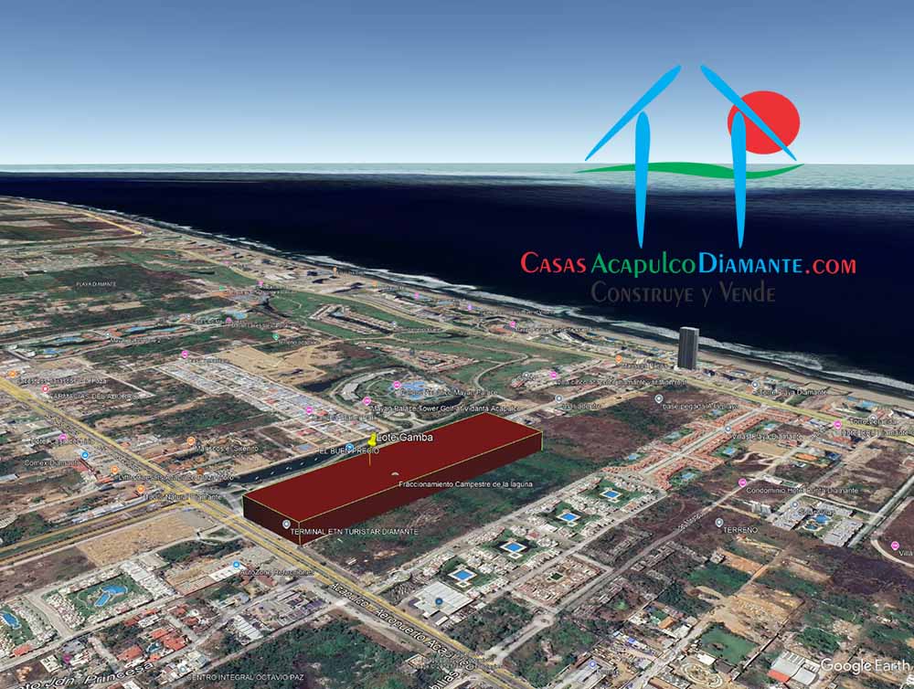 Terreno Playa Diamante Lote Gamba - Vista aérea 3